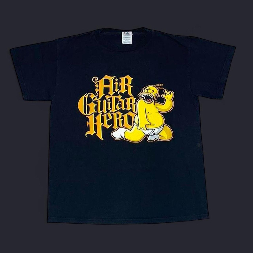 Vintage 2000s Simpsons Guitar Hero Shirt